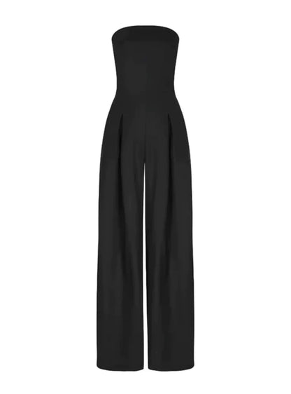 Women's strapless wide-leg jumpsuit - back