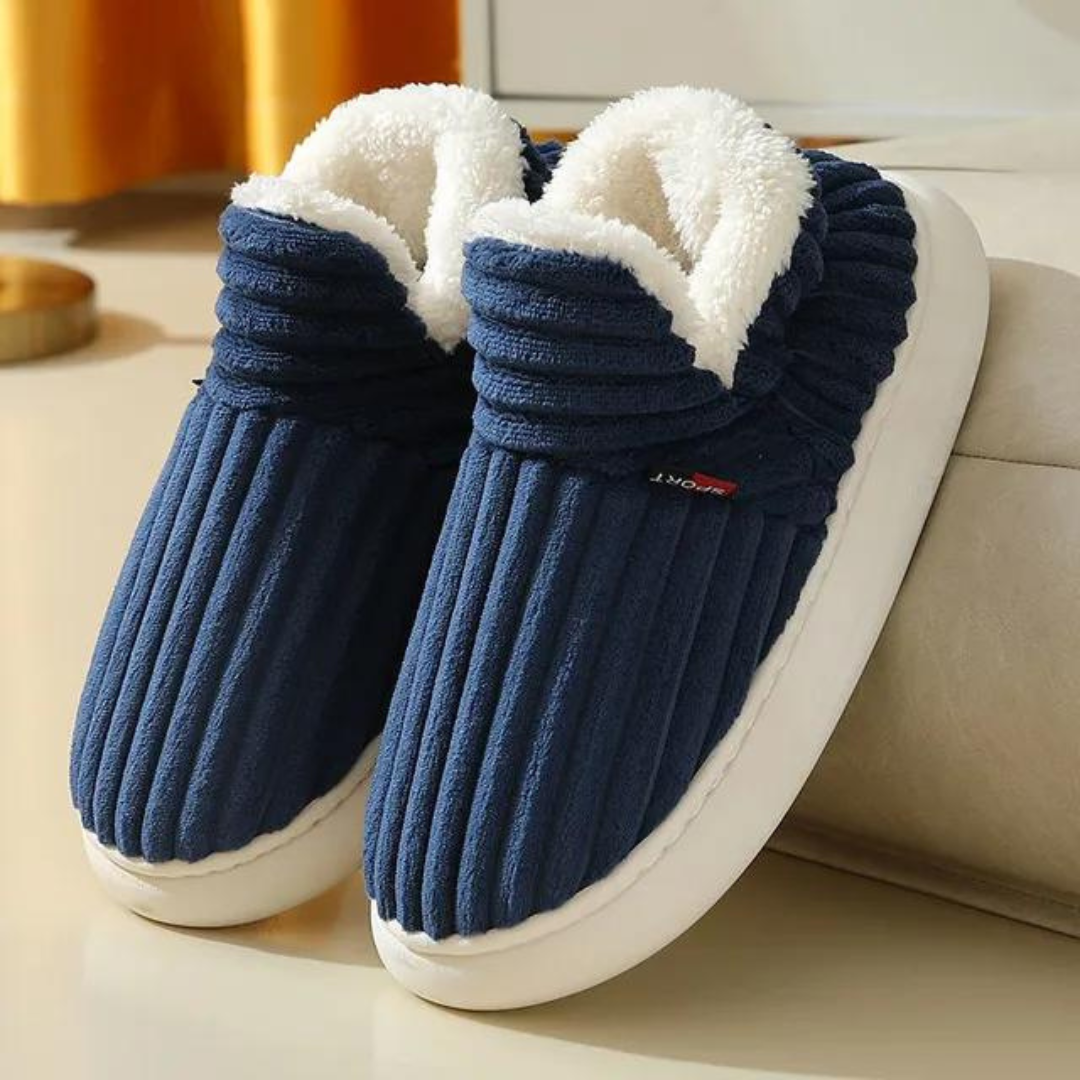 Soft Plush Slippers for Women, Cosy House Slippers with Cushioned Footbed