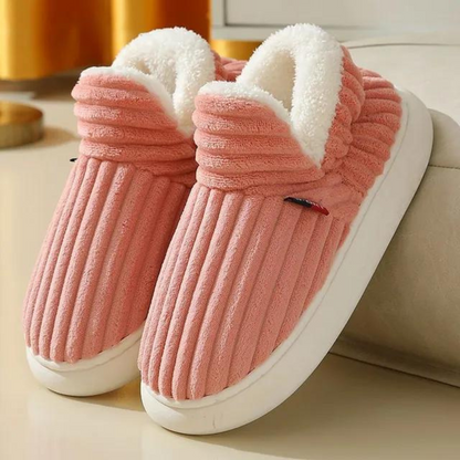 Soft Plush Slippers for Women, Cosy House Slippers with Cushioned Footbed