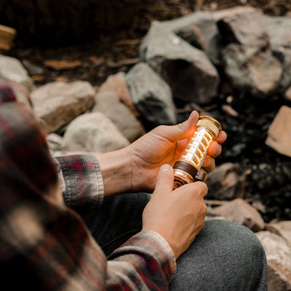 Vintage rechargeable LED camping lantern and torch