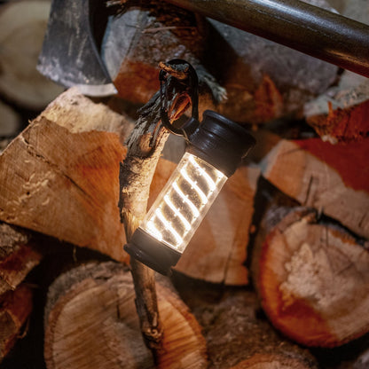Vintage rechargeable LED camping lantern and torch