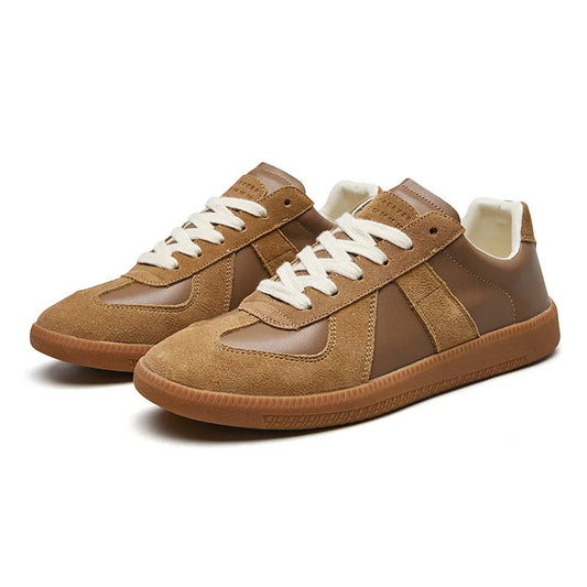 Men's lace-up comfort trainers - side