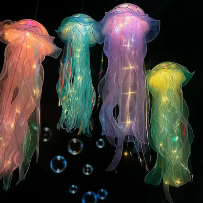 Hanging LED Jellyfish Lamp – Colourful Decorative Light