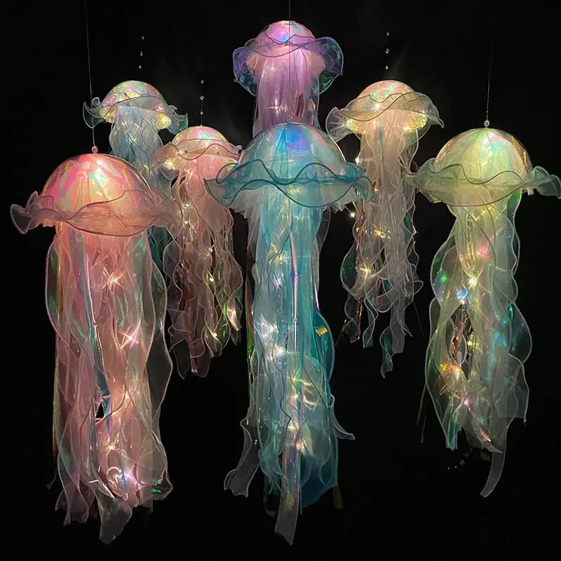 Hanging LED Jellyfish Lamp – Colourful Decorative Light