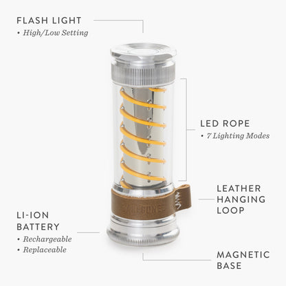 Vintage rechargeable LED camping lantern and torch