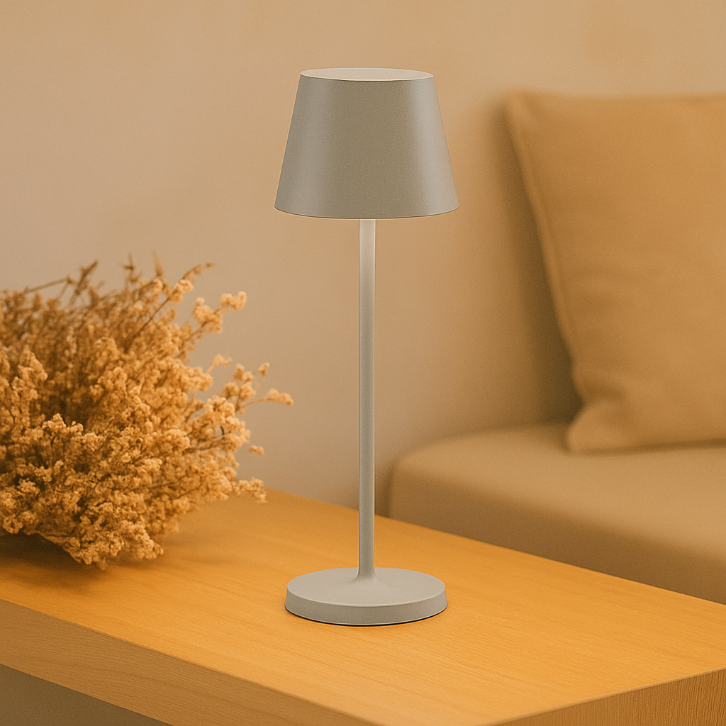 Wireless LED Table Lamp – Rechargeable Touch Dimmable Light