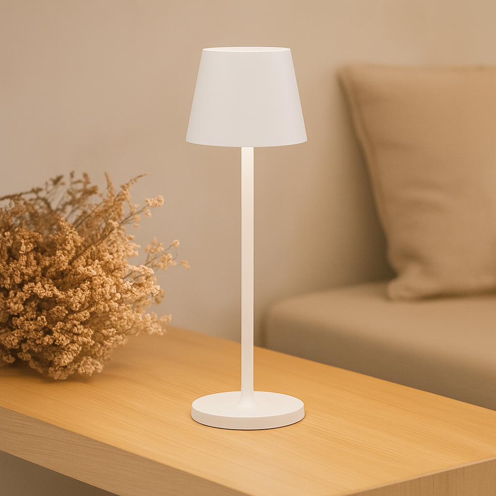 Wireless LED Table Lamp – Rechargeable Touch Dimmable Light