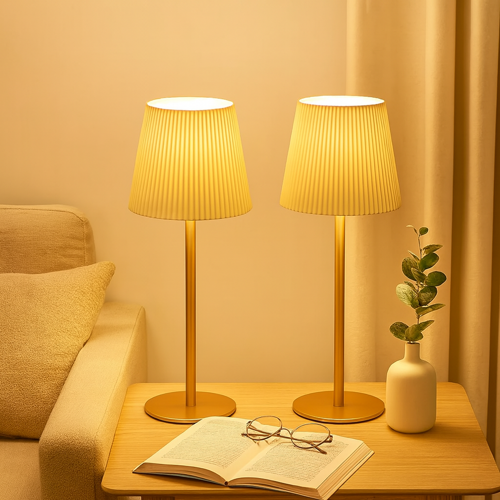 Rechargeable LED Desk & Bedside Lamp – Touch Dimmable 3-Colour Light