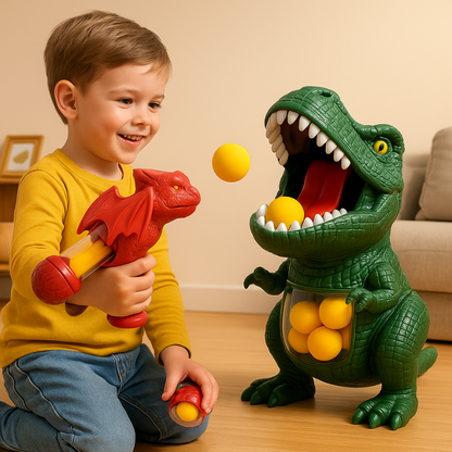 Dinosaur foam ball shooting game for kids