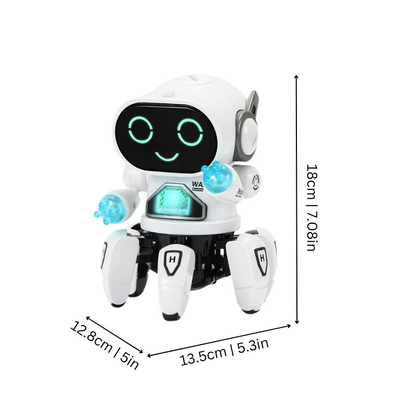 Interactive dancing music robot toy with lights
