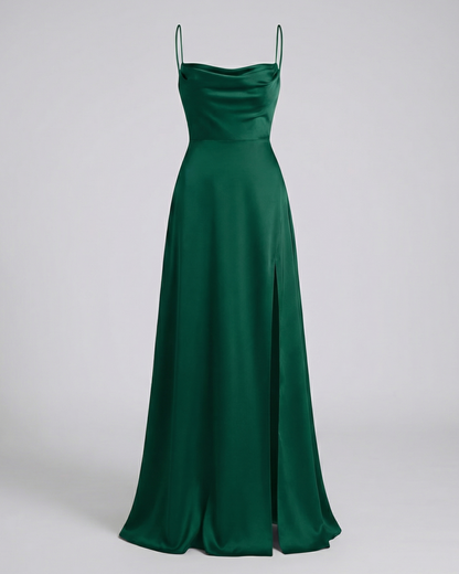 Women's side-split maxi dress colour option