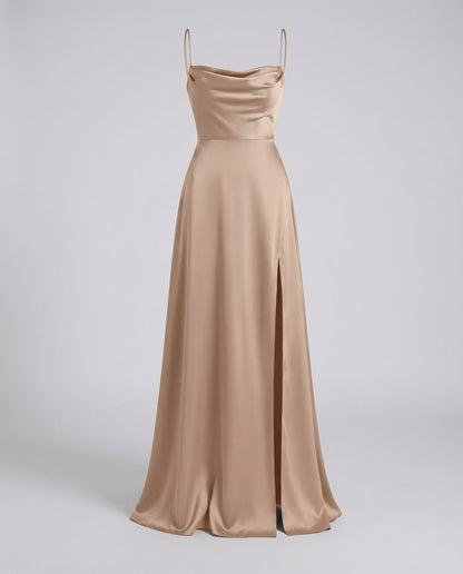 Women's evening slip maxi dress