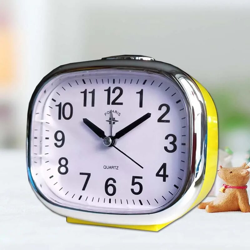 Silent Alarm Clock – Non-Ticking Clock with Night Light & Snooze