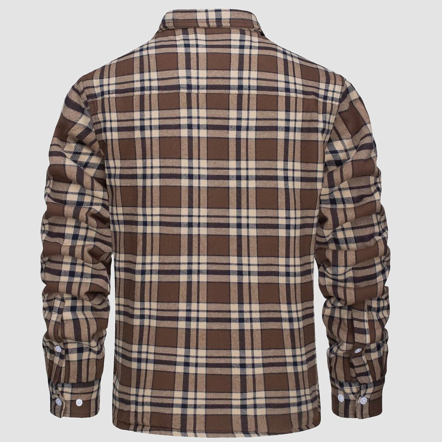 Plaid Shacket – Sherpa-Lined Casual Shirt Jacket