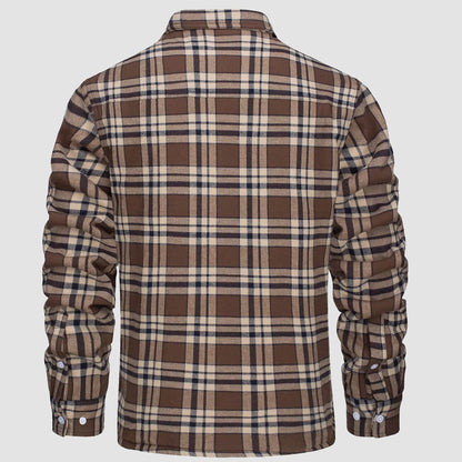 Plaid Shacket – Sherpa-Lined Casual Shirt Jacket