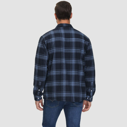 Plaid Shacket – Sherpa-Lined Casual Shirt Jacket
