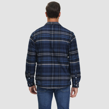 Plaid Shacket – Sherpa-Lined Casual Shirt Jacket