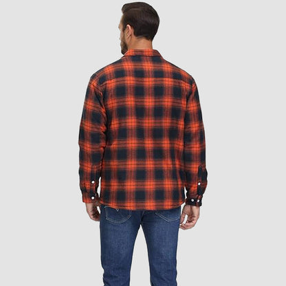 Plaid Shacket – Sherpa-Lined Casual Shirt Jacket
