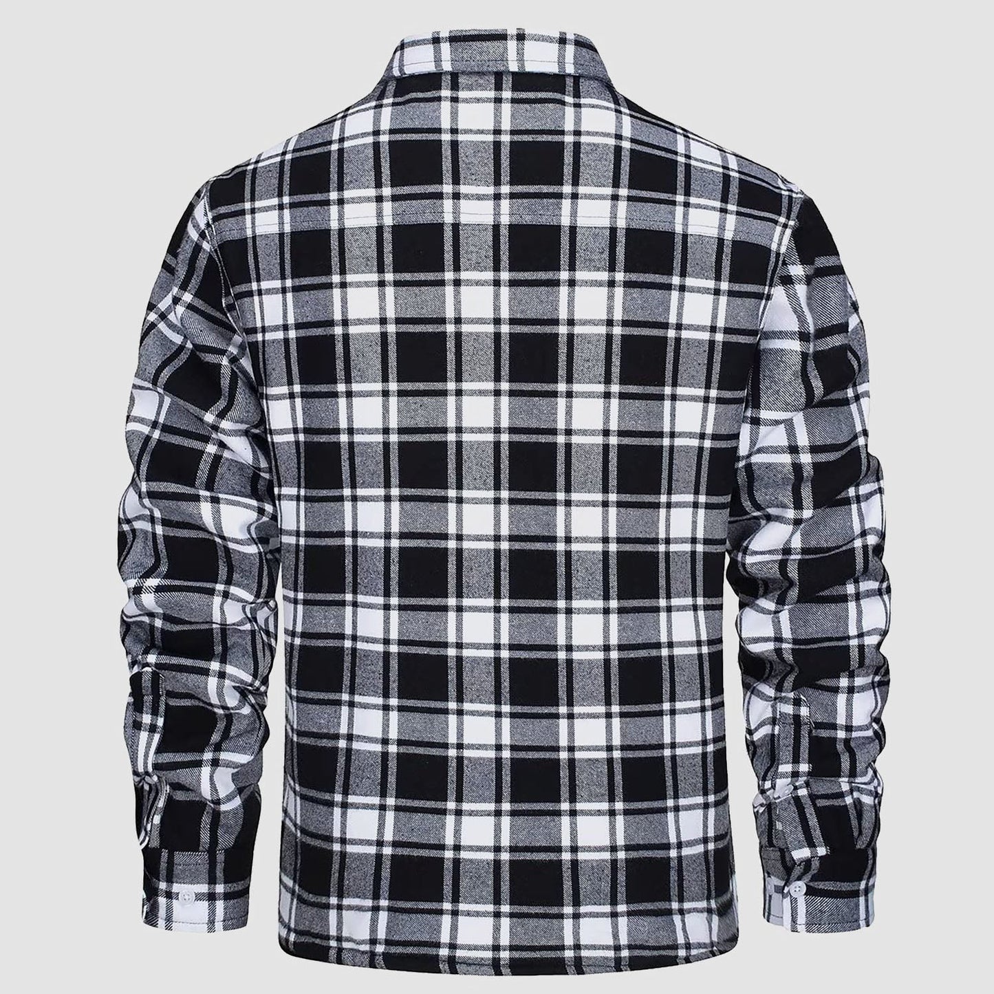 Plaid Shacket – Sherpa-Lined Casual Shirt Jacket