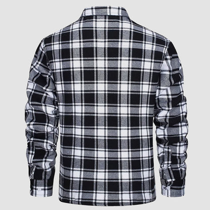 Plaid Shacket – Sherpa-Lined Casual Shirt Jacket