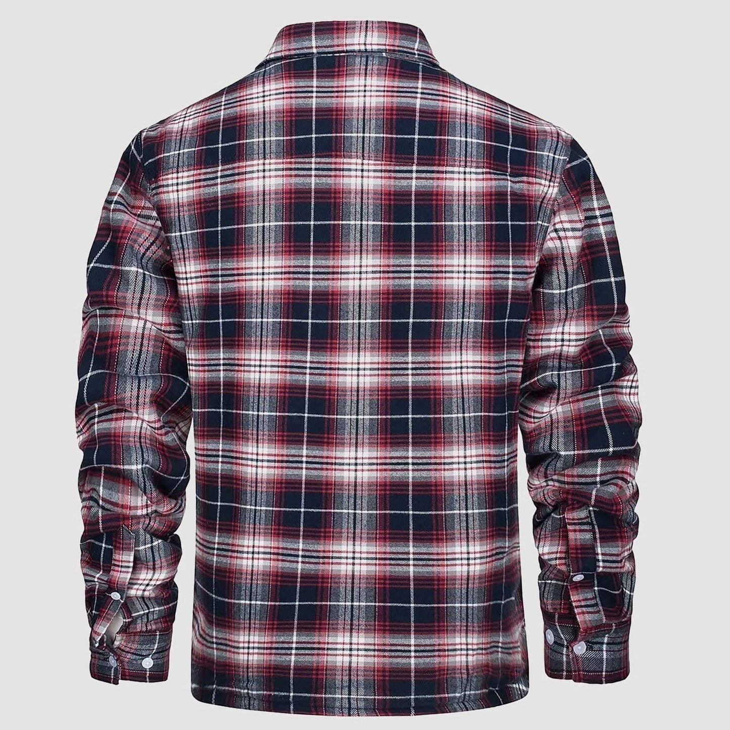 Plaid Shacket – Sherpa-Lined Casual Shirt Jacket
