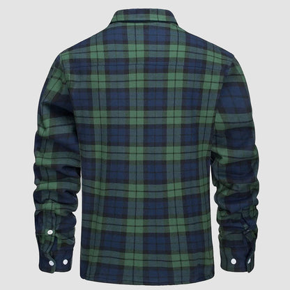 Plaid Shacket – Sherpa-Lined Casual Shirt Jacket