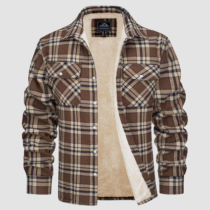 Men's Sherpa-lined overshirt - detail