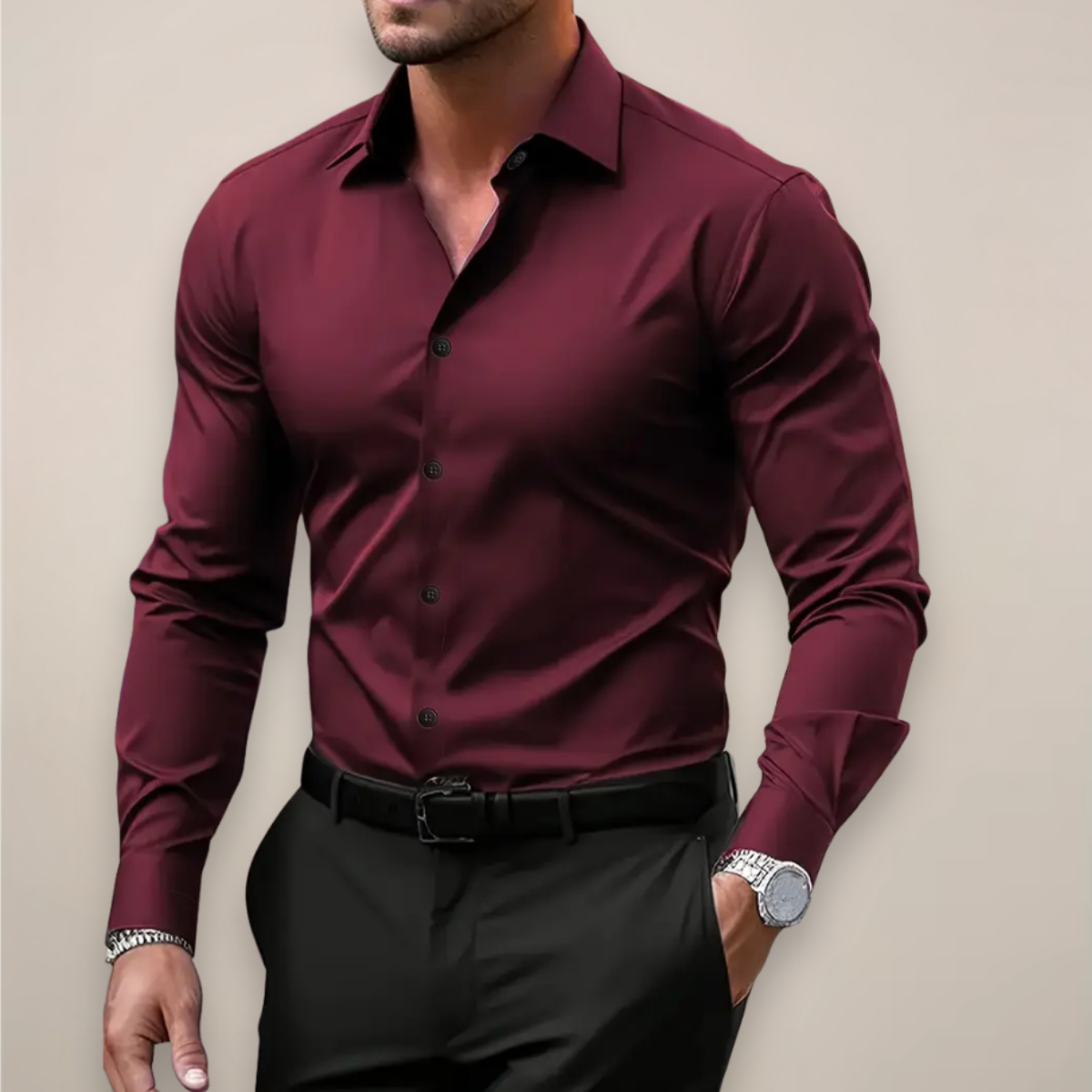 Men's slim-fit shirt colour option