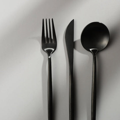 Stainless Steel Cutlery Set – Modern Matte Flatware Set for 4–16 People