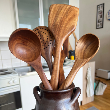 Wooden Cooking Utensil Set – Rustic Kitchen Tools