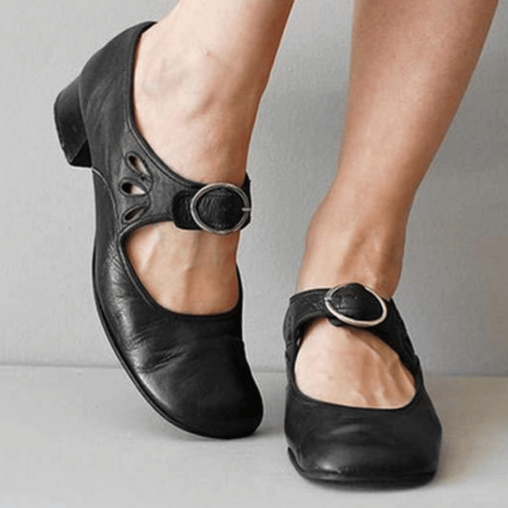 Leather Sandals for Women, Comfort Arch Support Sandals with Soft Footbed