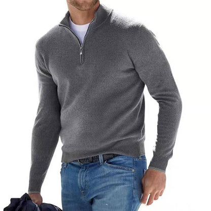 Half-Zip Jumper – Long-Sleeve Casual Knit Sweater