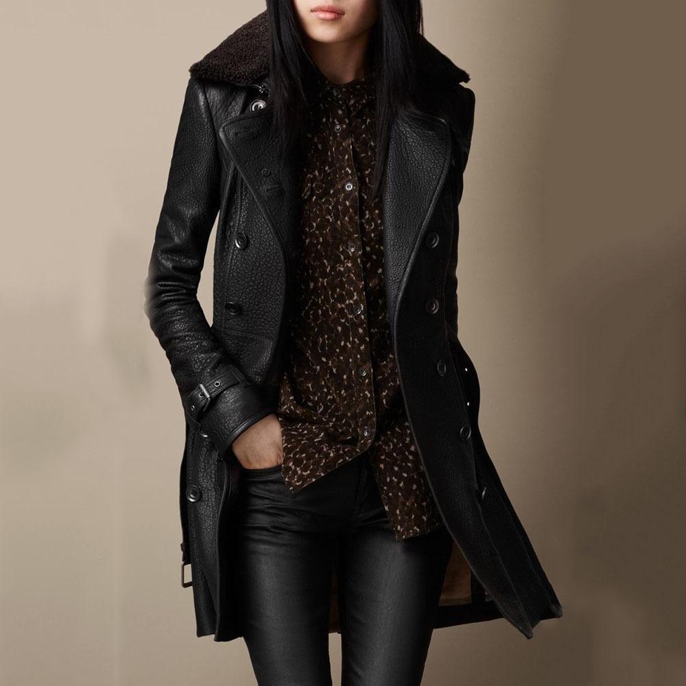 Women's black smart fold-over collar jacket