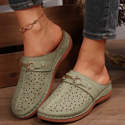 Cosy House Slippers for Women – Perforated Comfort Slippers with Flexible Sole