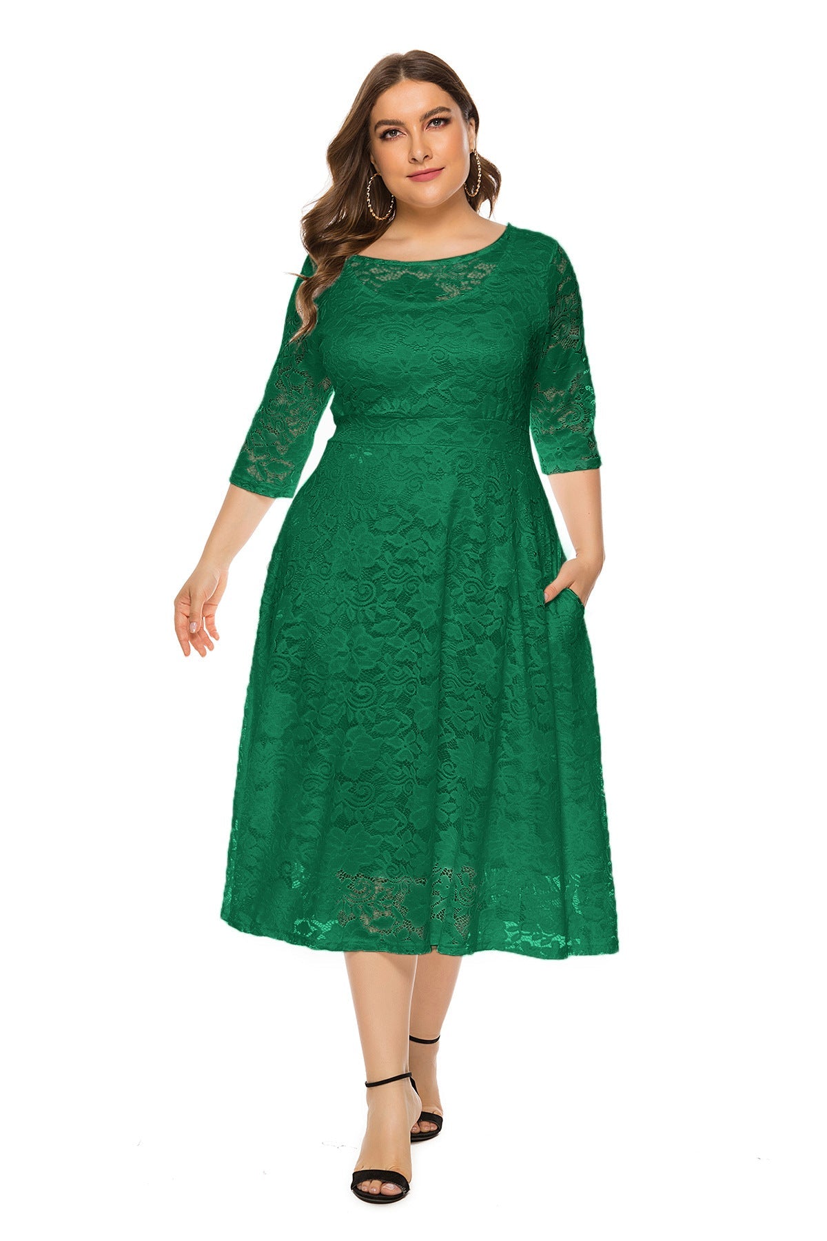 Women's long-sleeve chiffon maxi dress