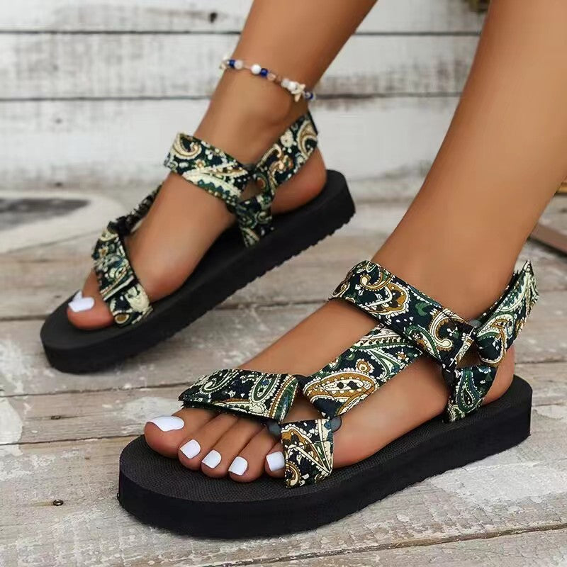Orthopaedic Summer Shoes for Women, Woven Canvas Flat Shoes with Arch Support