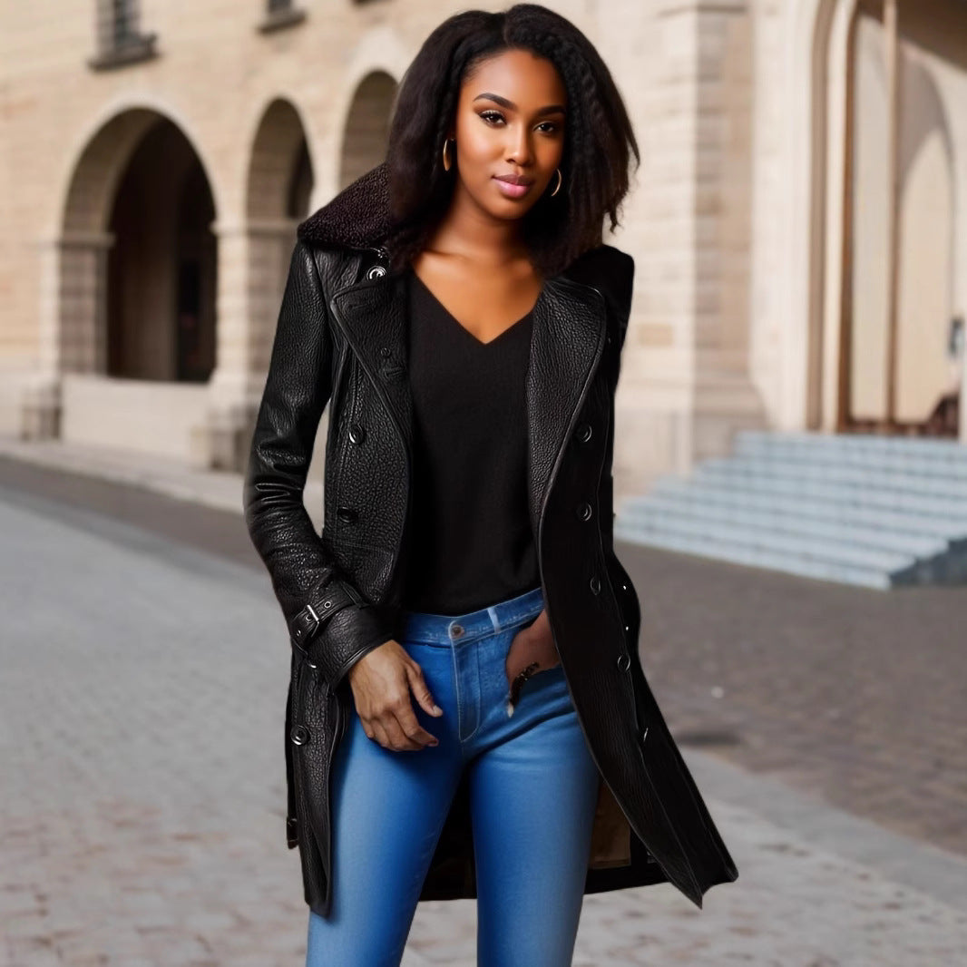 Women's Collared Jacket – Smart Fold-Over Collar Jacket