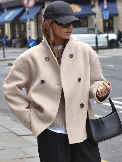 Women's oversized button jacket - detail
