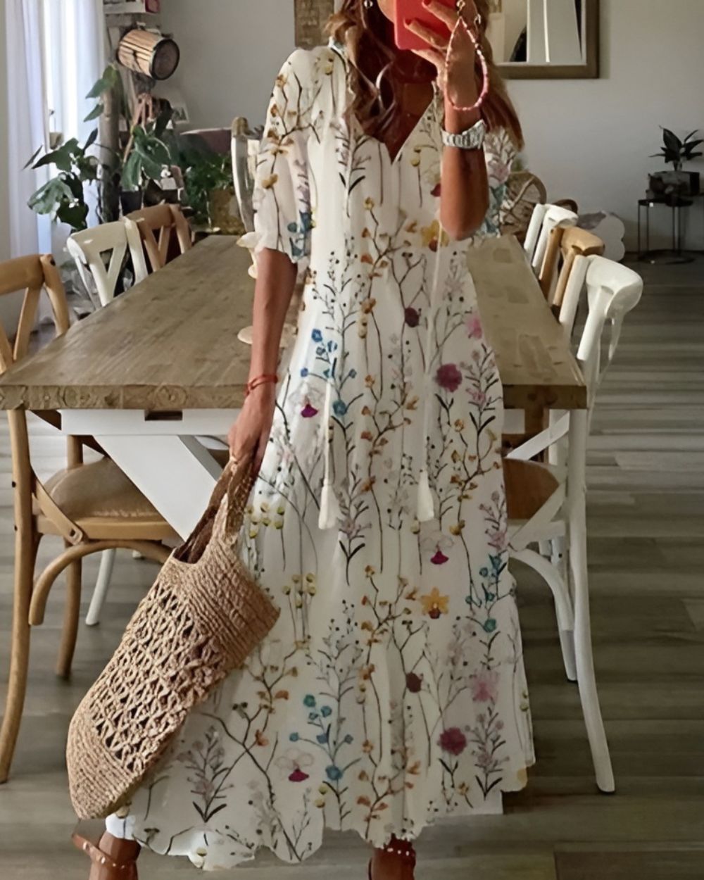 Women's boho beach cover-up dress