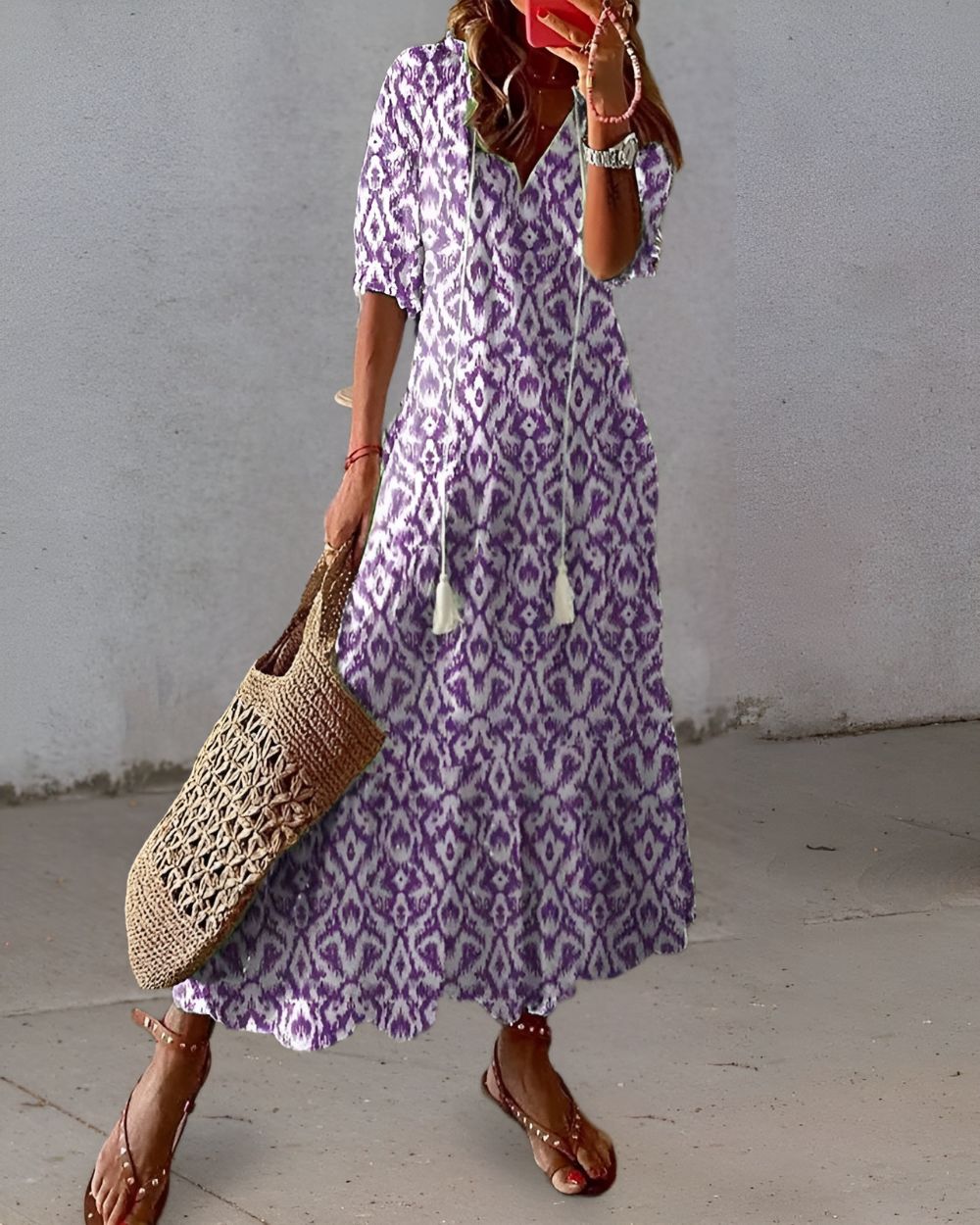Women's boho beach cover-up dress