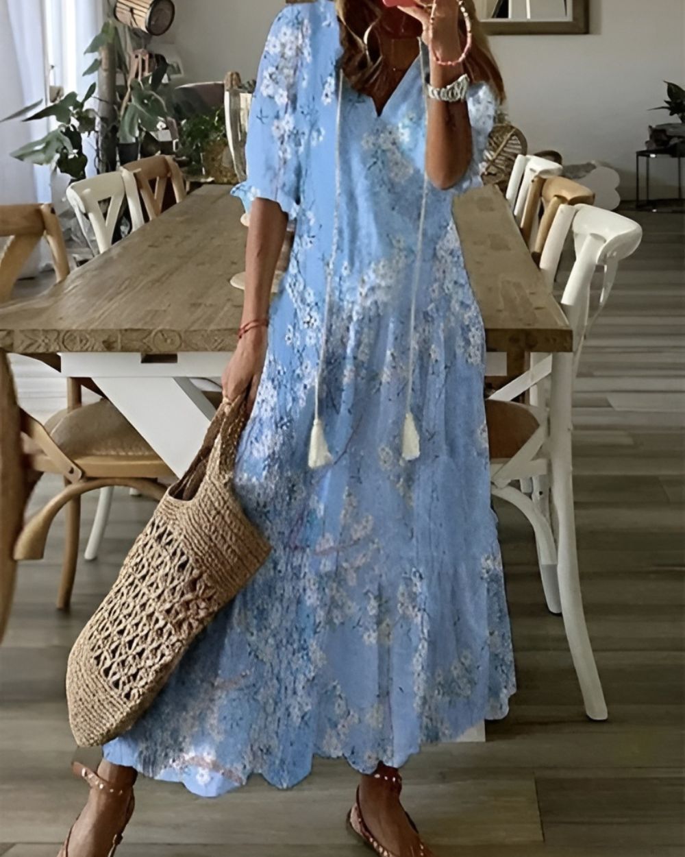 Women's boho beach cover-up dress