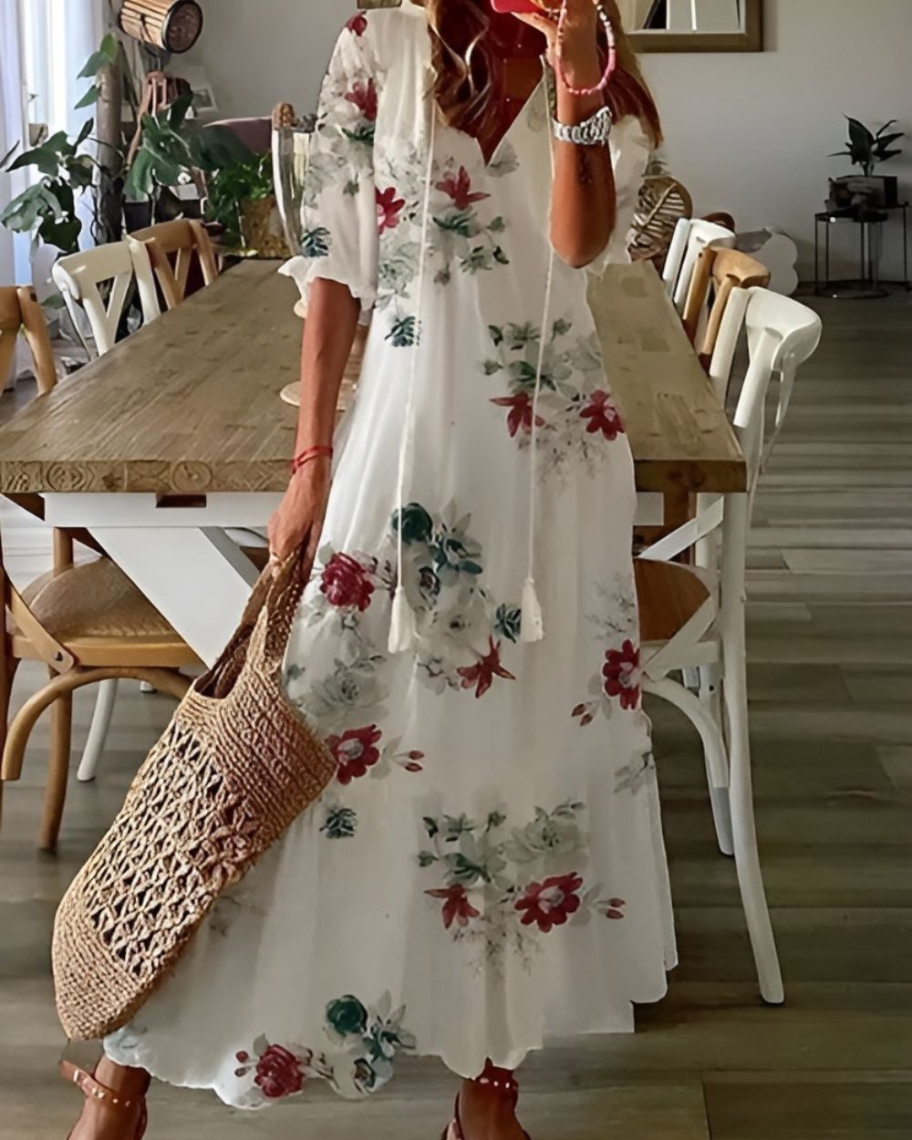 Women's boho beach cover-up dress