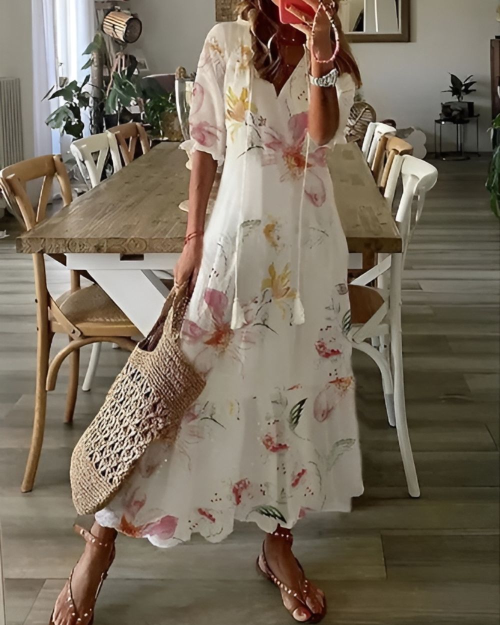 Women's boho beach cover-up dress