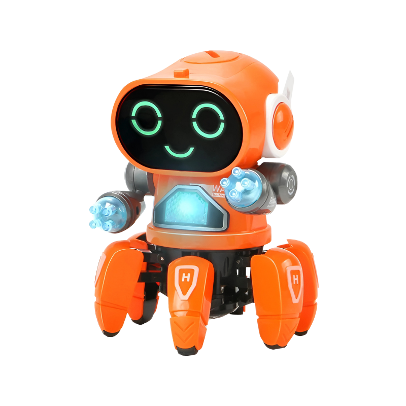 Interactive dancing music robot toy with lights