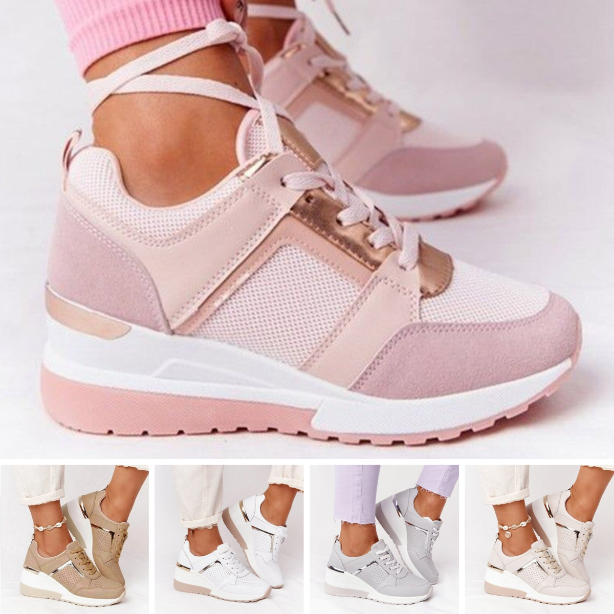 Orthopaedic Mesh Trainers for Women, Cushioned Comfort Sneakers with Arch Support