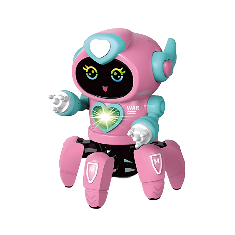 Interactive dancing music robot toy with lights