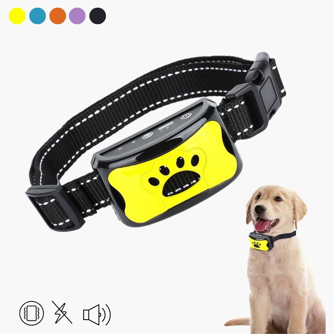 Rechargeable no-shock anti-bark dog collar