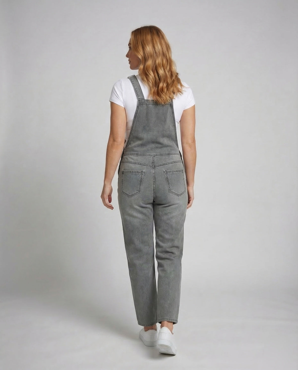 Women's Denim Dungarees – Sleeveless Overall Jumpsuit