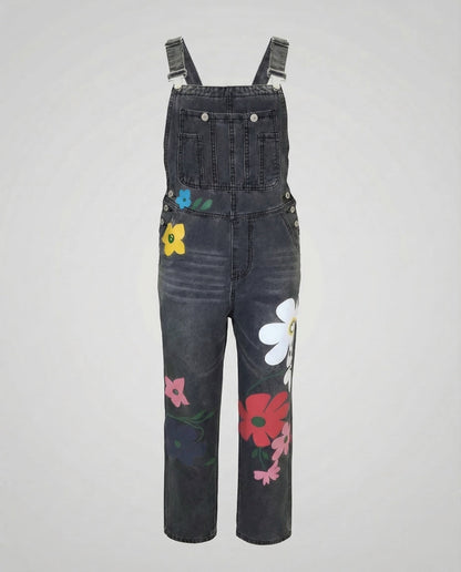 Women's Denim Dungarees – Sleeveless Overall Jumpsuit