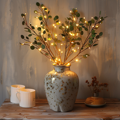 LED Flower Garland – Battery Fairy Lights with Lifelike Blooms